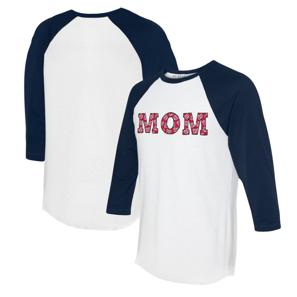 MLB Washington Nationals Tiny Turnip Women's Logo Mom 3/4-Sleeve Raglan T-Shirt