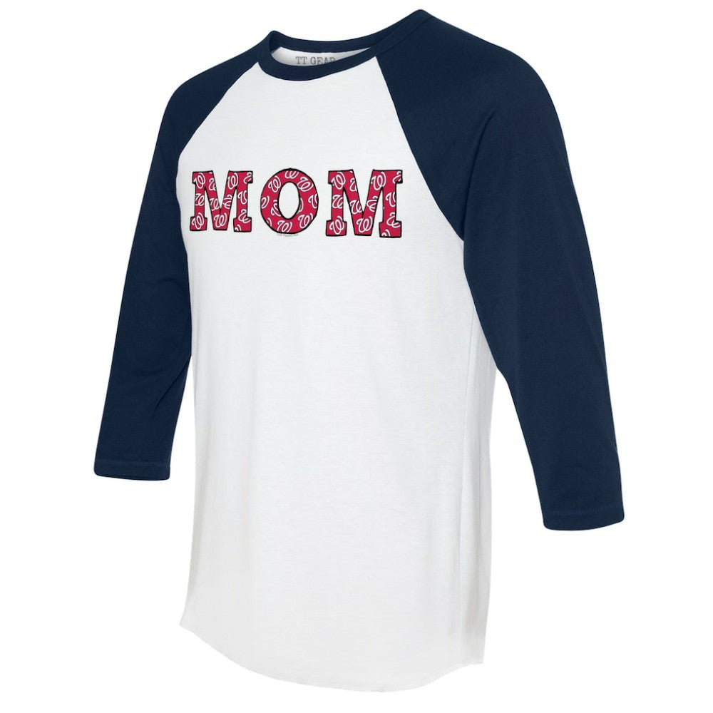 MLB Washington Nationals Tiny Turnip Women's Logo Mom 3/4-Sleeve Raglan T-Shirt