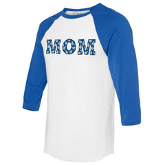 MLB Los Angeles Dodgers Tiny Turnip Women's Logo Mom 3/4-Sleeve Raglan T-Shirt
