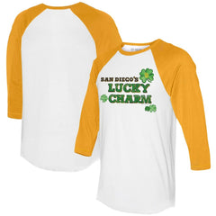 MLB San Diego Padres Tiny Turnip Women's Lucky Charm 3/4-Sleeve Raglan T-Shirt