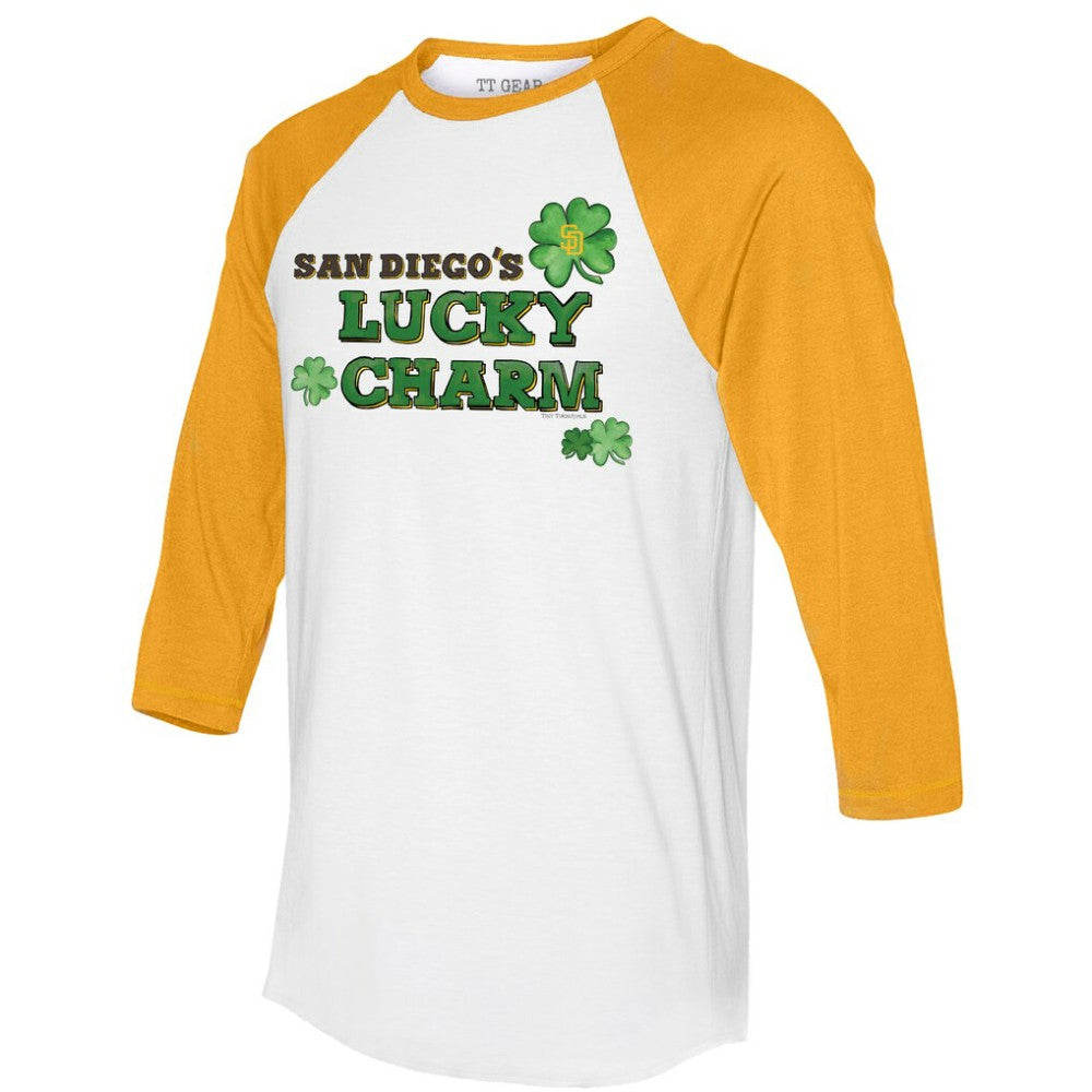 MLB San Diego Padres Tiny Turnip Women's Lucky Charm 3/4-Sleeve Raglan T-Shirt