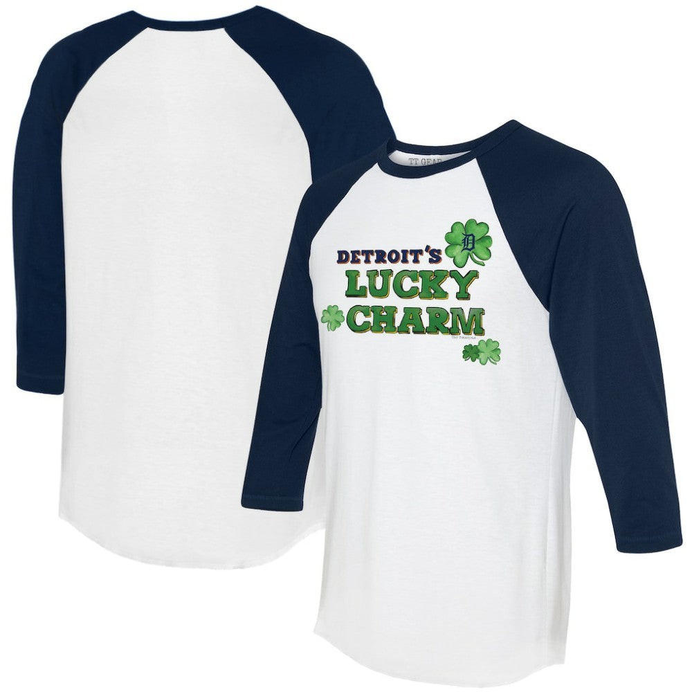 MLB Detroit Tigers Tiny Turnip Women's Lucky Charm 3/4-Sleeve Raglan T-Shirt