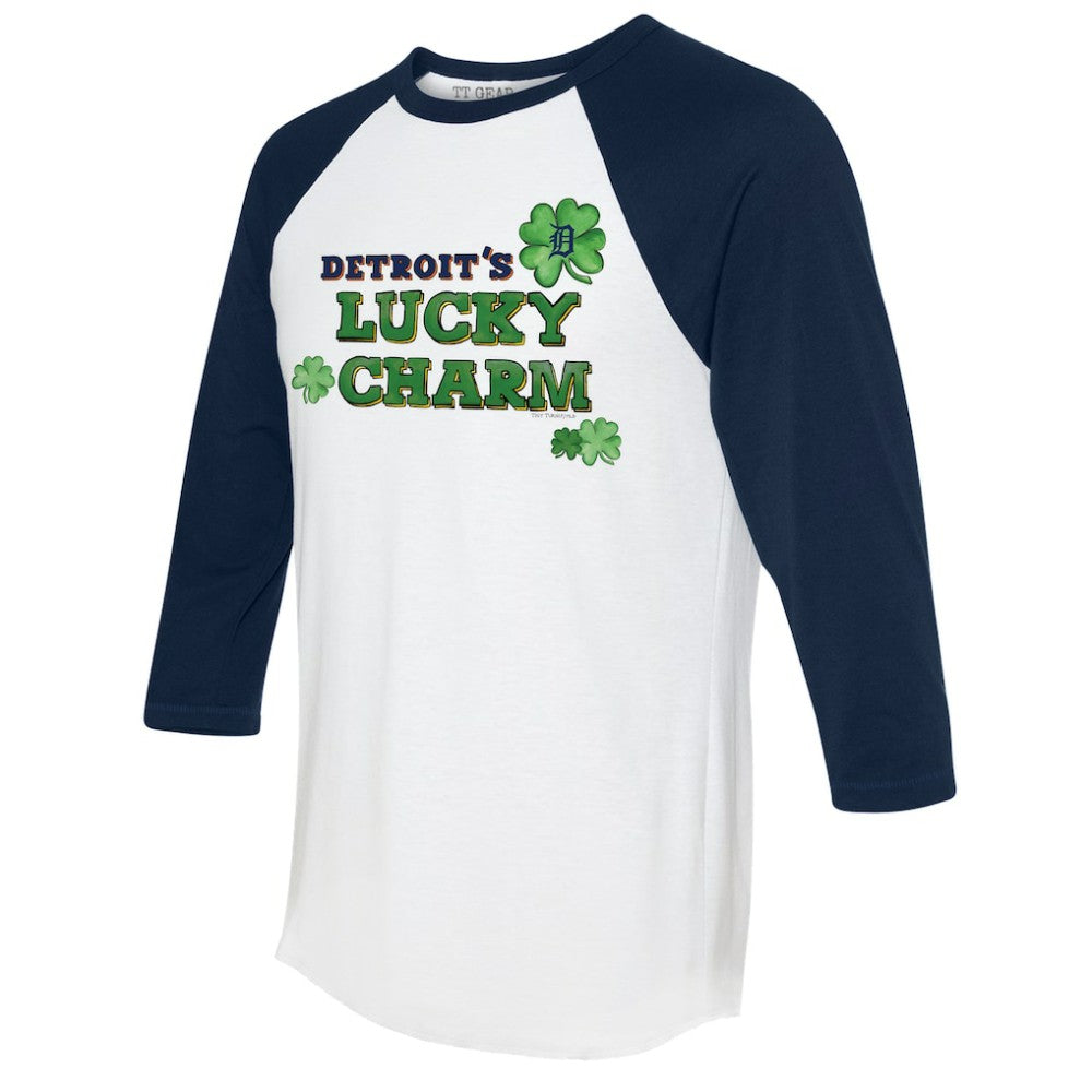 MLB Detroit Tigers Tiny Turnip Women's Lucky Charm 3/4-Sleeve Raglan T-Shirt