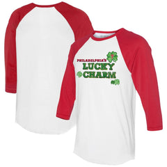 MLB Philadelphia Phillies Tiny Turnip Women's Lucky Charm 3/4-Sleeve Raglan T-Shirt
