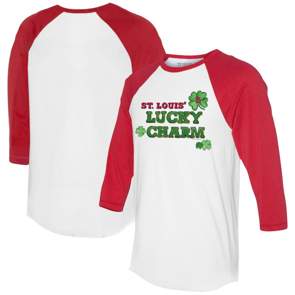 MLB St. Louis Cardinals Tiny Turnip Women's Lucky Charm 3/4-Sleeve Raglan T-Shirt