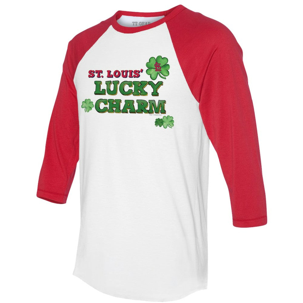 MLB St. Louis Cardinals Tiny Turnip Women's Lucky Charm 3/4-Sleeve Raglan T-Shirt