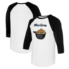 MLB Miami Marlins Tiny Turnip Women's Nacho Helmet 3/4-Sleeve Raglan T-Shirt