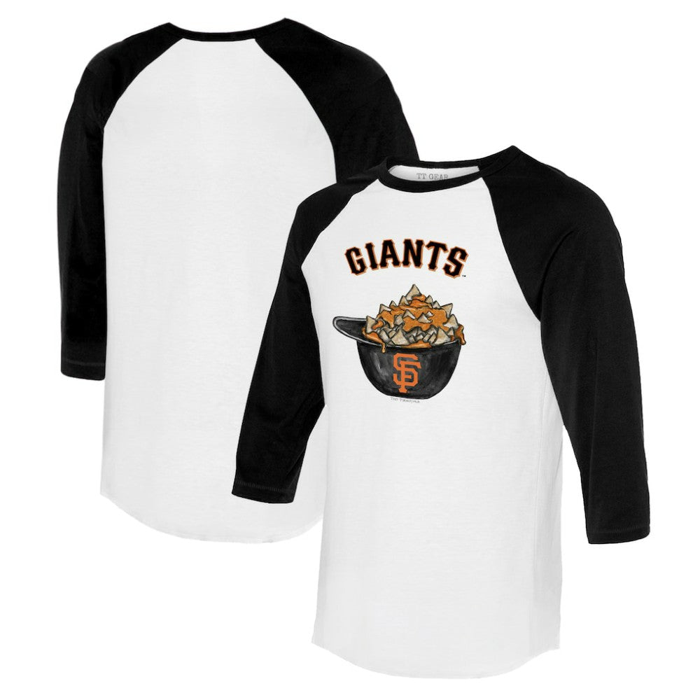 MLB San Francisco Giants Tiny Turnip Women's Nacho Helmet 3/4-Sleeve Raglan T-Shirt