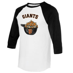 MLB San Francisco Giants Tiny Turnip Women's Nacho Helmet 3/4-Sleeve Raglan T-Shirt