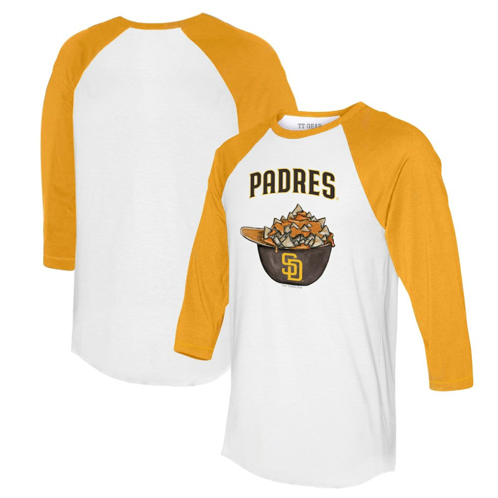 MLB San Diego Padres Tiny Turnip Women's Nacho Helmet 3/4-Sleeve Raglan T-Shirt