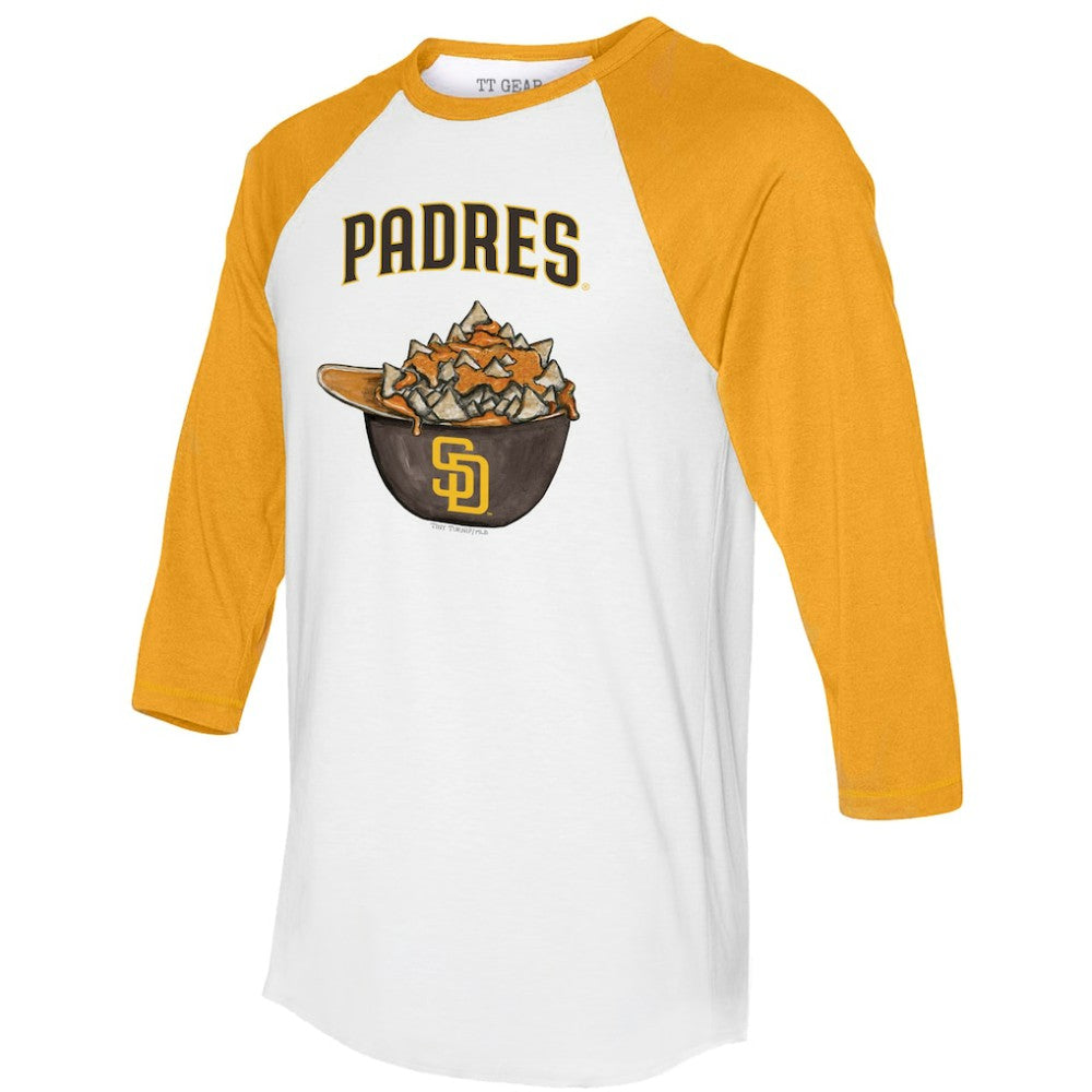 MLB San Diego Padres Tiny Turnip Women's Nacho Helmet 3/4-Sleeve Raglan T-Shirt