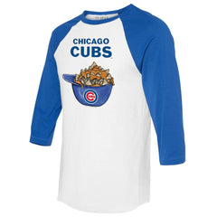 MLB Chicago Cubs Tiny Turnip Women's Nacho Helmet 3/4-Sleeve Raglan T-Shirt