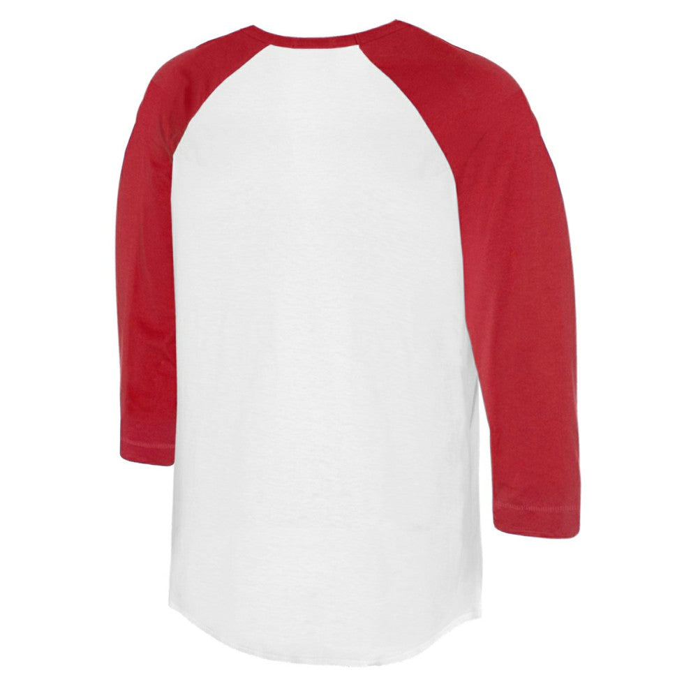 MLB Los Angeles Angels Tiny Turnip Women's Peace Love Baseball 3/4-Sleeve Raglan T-Shirt