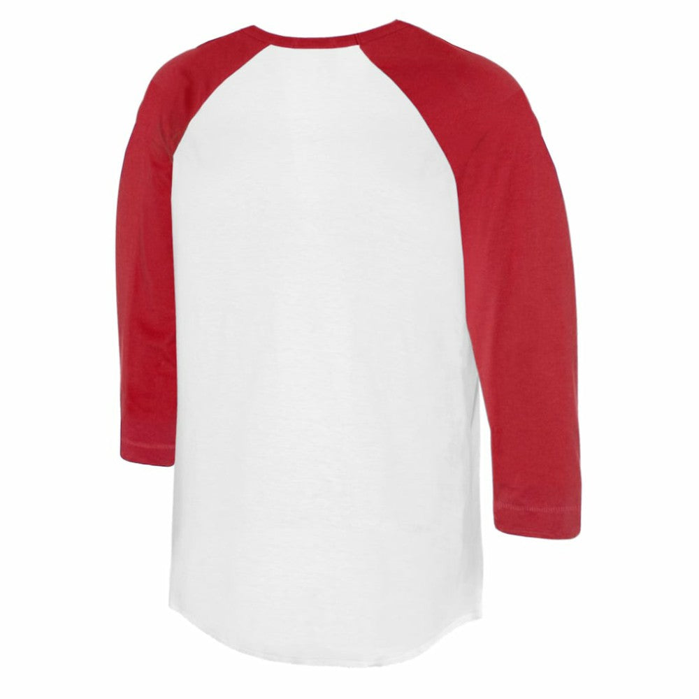 MLB Philadelphia Phillies Tiny Turnip Women's Peace Love Baseball 3/4-Sleeve Raglan T-Shirt