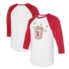 MLB Boston Red Sox Tiny Turnip Women's Popcorn 3/4-Sleeve Raglan T-Shirt
