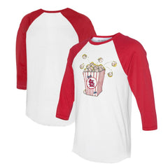 MLB St. Louis Cardinals Tiny Turnip Women's Popcorn 3/4-Sleeve Raglan T-Shirt