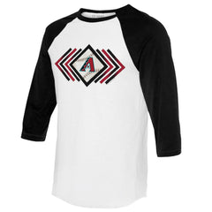 MLB Arizona Diamondbacks Tiny Turnip Women's Prism Arrows 3/4-Sleeve Raglan T-Shirt