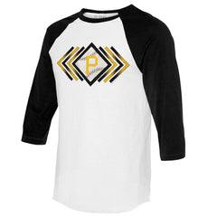 MLB Pittsburgh Pirates Tiny Turnip Women's Prism Arrows 3/4-Sleeve Raglan T-Shirt