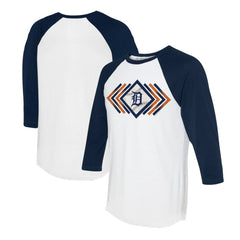 MLB Detroit Tigers Tiny Turnip Women's Prism Arrows 3/4-Sleeve Raglan T-Shirt