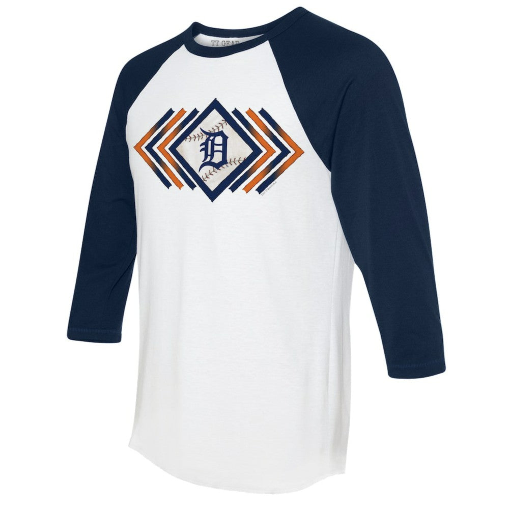 MLB Detroit Tigers Tiny Turnip Women's Prism Arrows 3/4-Sleeve Raglan T-Shirt