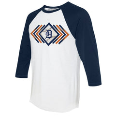 MLB Detroit Tigers Tiny Turnip Women's Prism Arrows 3/4-Sleeve Raglan T-Shirt