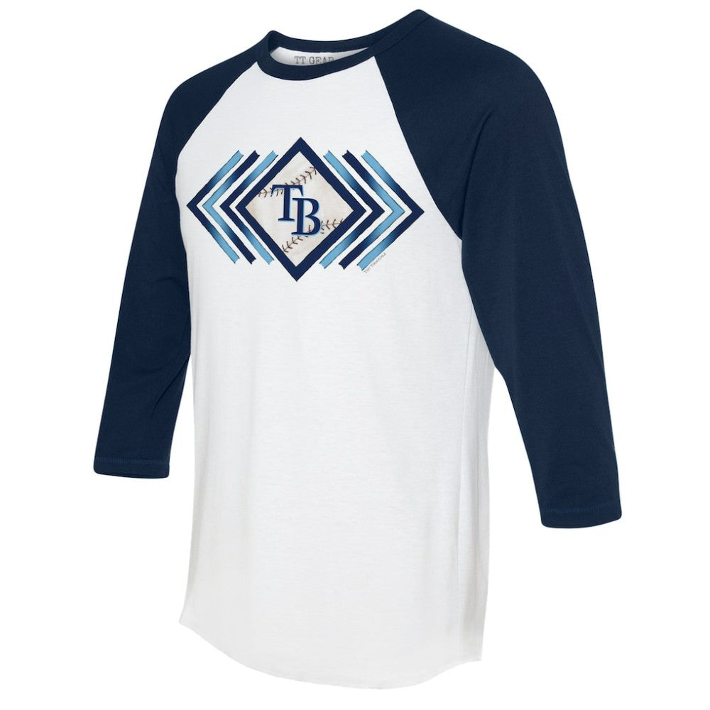MLB Tampa Bay Rays Tiny Turnip Women's Prism Arrows 3/4-Sleeve Raglan T-Shirt