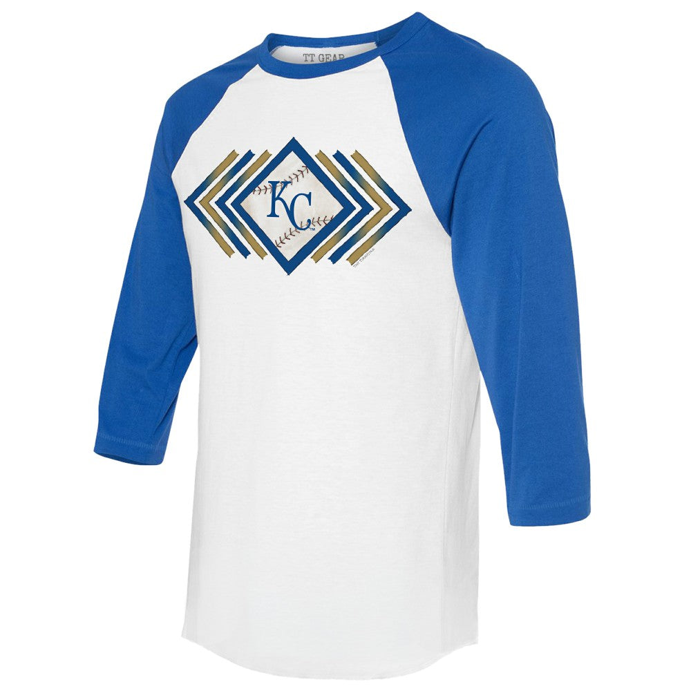 MLB Kansas City Royals Tiny Turnip Women's Prism Arrows 3/4-Sleeve Raglan T-Shirt