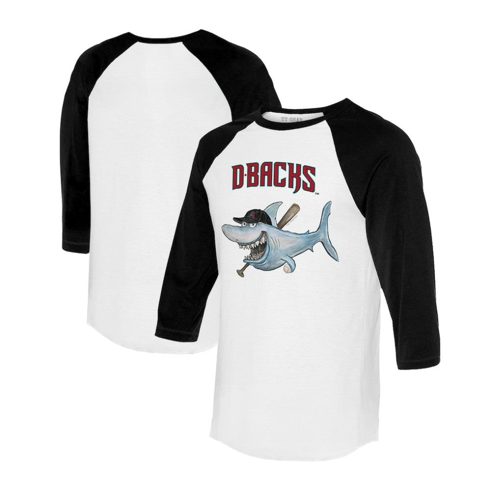 MLB Arizona Diamondbacks Tiny Turnip Women's Shark 3/4-Sleeve Raglan T-Shirt