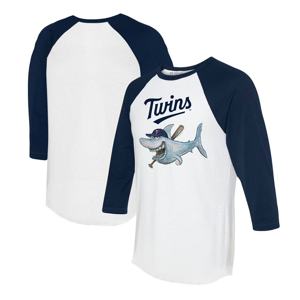 MLB Minnesota Twins Tiny Turnip Women's Shark 3/4-Sleeve Raglan T-Shirt