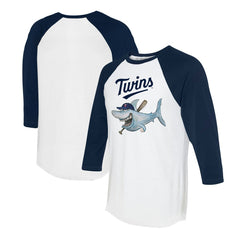 MLB Minnesota Twins Tiny Turnip Women's Shark 3/4-Sleeve Raglan T-Shirt