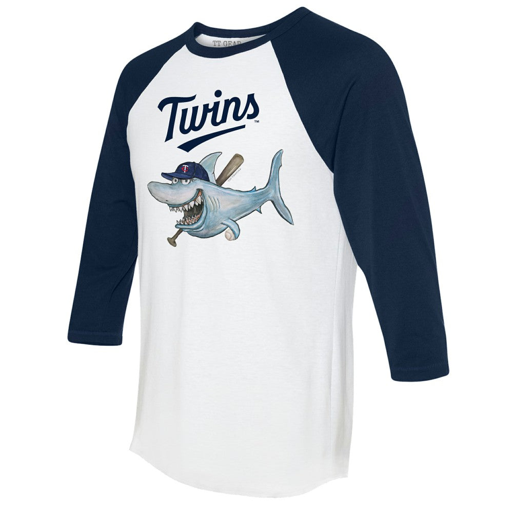 MLB Minnesota Twins Tiny Turnip Women's Shark 3/4-Sleeve Raglan T-Shirt