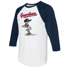 MLB Cleveland Guardians Tiny Turnip Women's Slugger 3/4-Sleeve Raglan T-Shirt