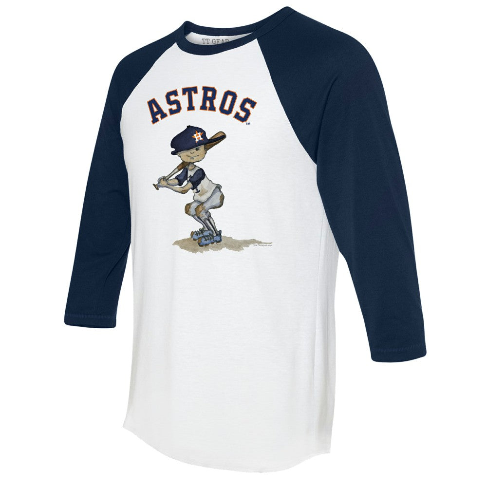 MLB Houston Astros Tiny Turnip Women's Slugger 3/4-Sleeve Raglan T-Shirt