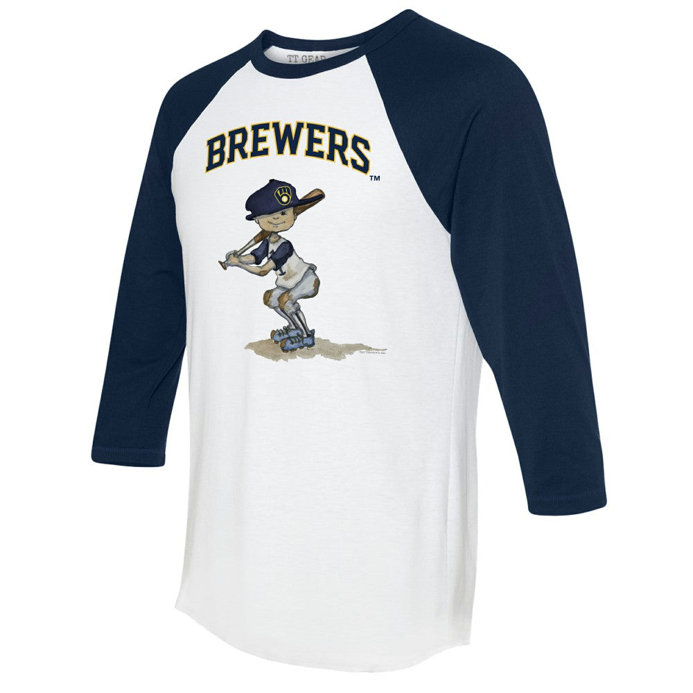 MLB Milwaukee Brewers Tiny Turnip Women's Slugger 3/4-Sleeve Raglan T-Shirt
