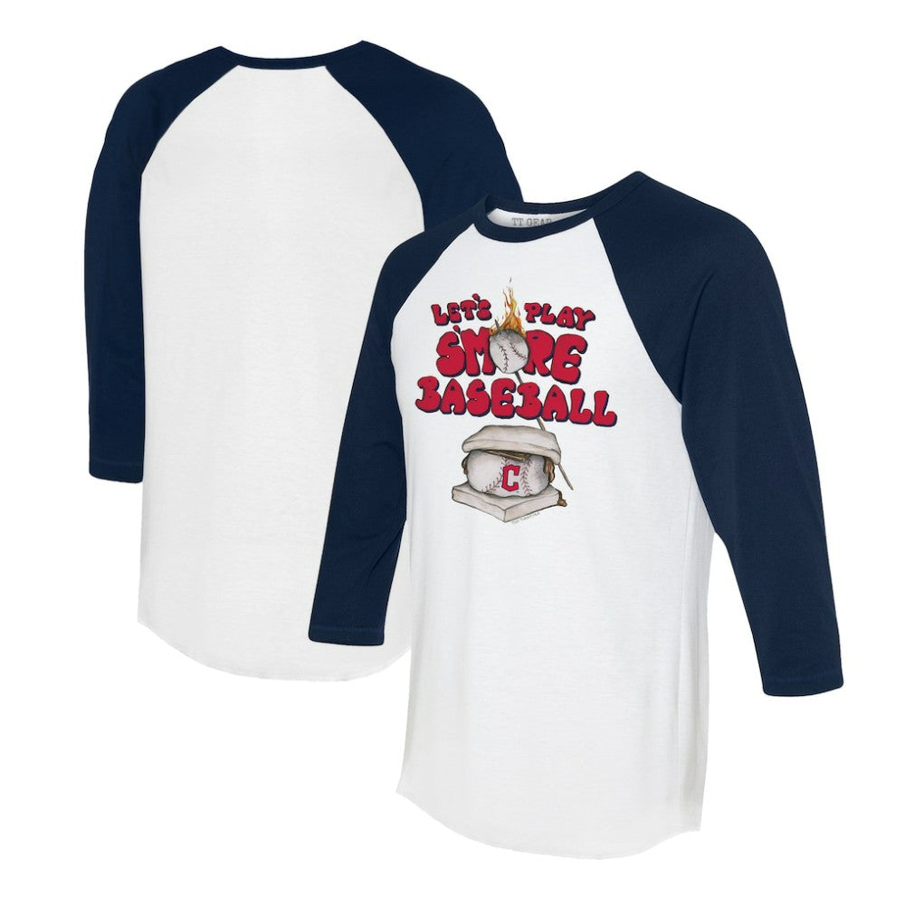 MLB Cleveland Guardians Tiny Turnip Women's Smores 3/4-Sleeve Raglan T-Shirt