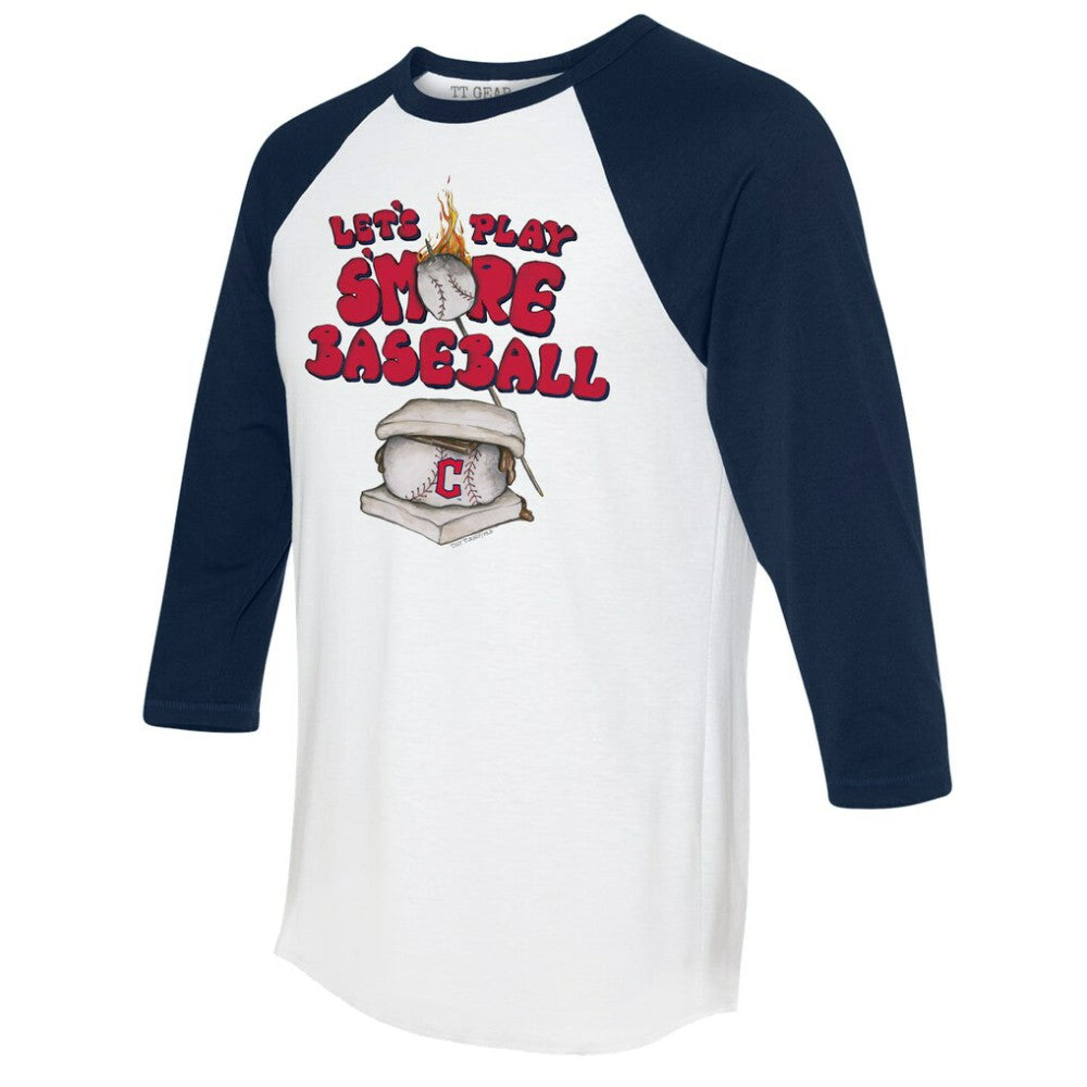 MLB Cleveland Guardians Tiny Turnip Women's Smores 3/4-Sleeve Raglan T-Shirt