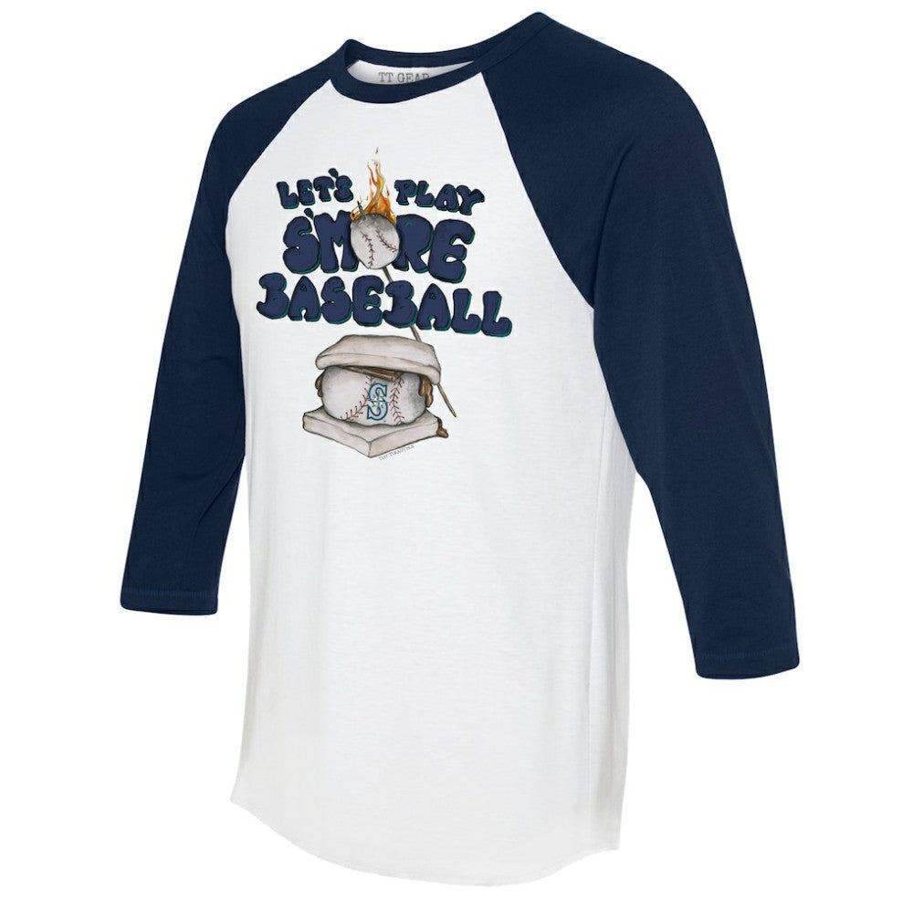 MLB Seattle Mariners Tiny Turnip Women's Smores 3/4-Sleeve Raglan T-Shirt
