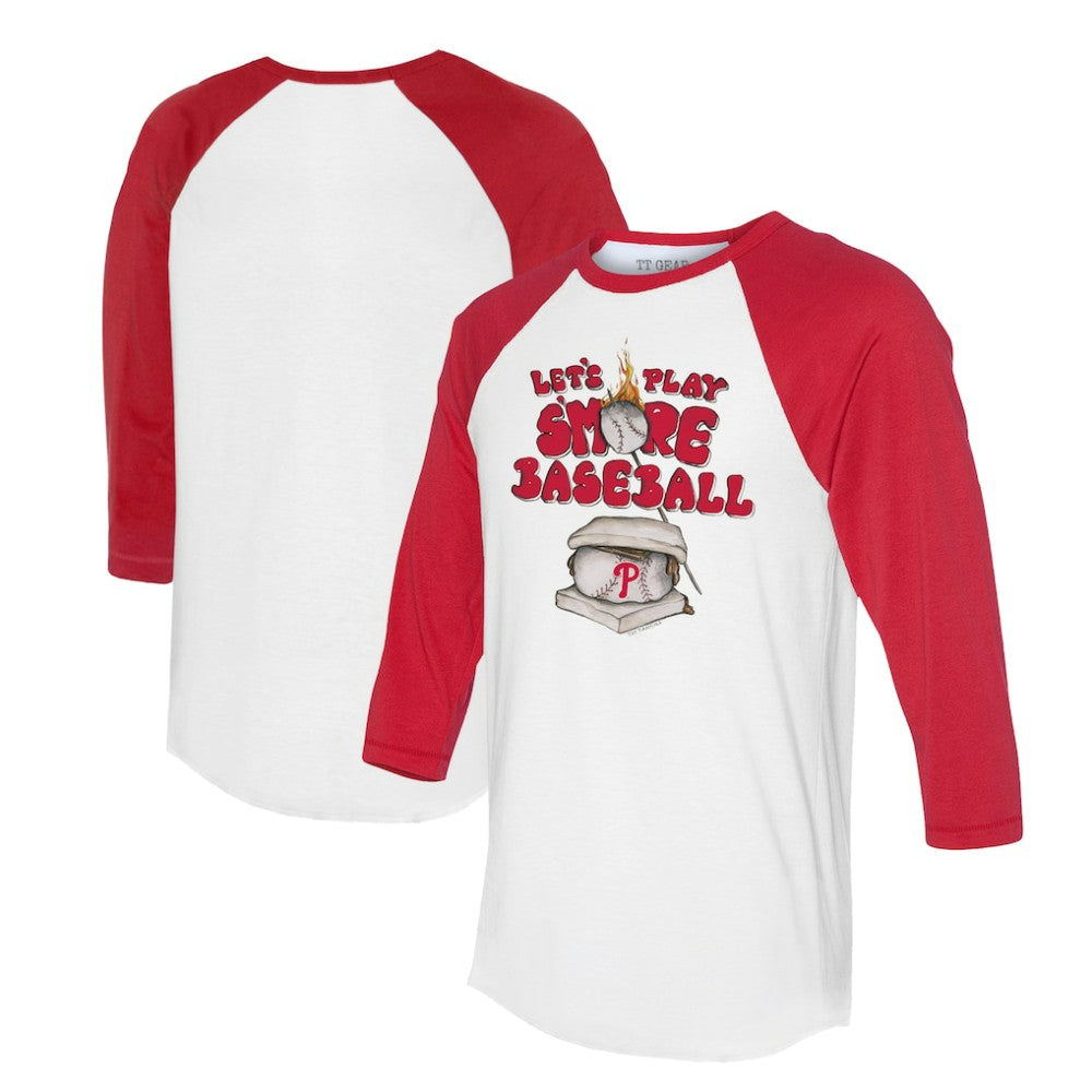 MLB Philadelphia Phillies Tiny Turnip Women's Smores 3/4-Sleeve Raglan T-Shirt