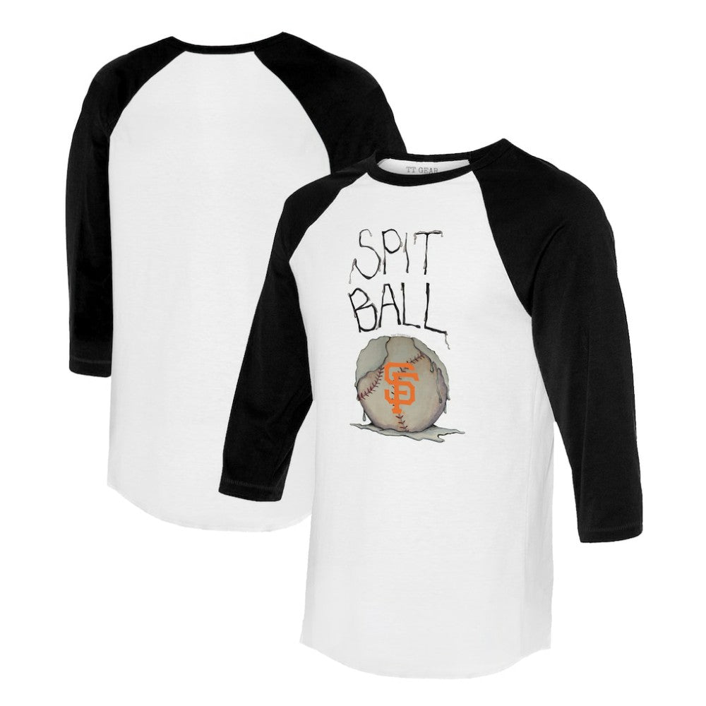 MLB San Francisco Giants Tiny Turnip Women's Spit Ball 3/4-Sleeve Raglan T-Shirt
