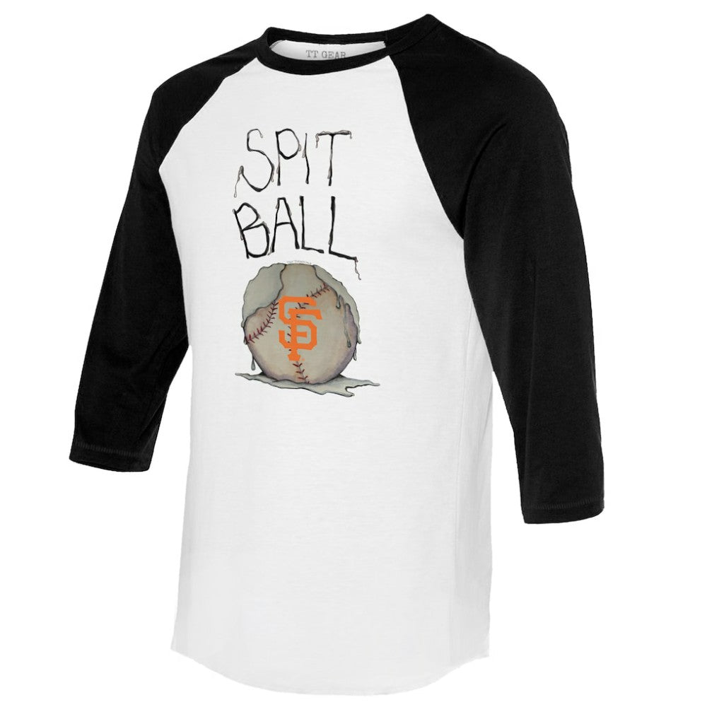 MLB San Francisco Giants Tiny Turnip Women's Spit Ball 3/4-Sleeve Raglan T-Shirt