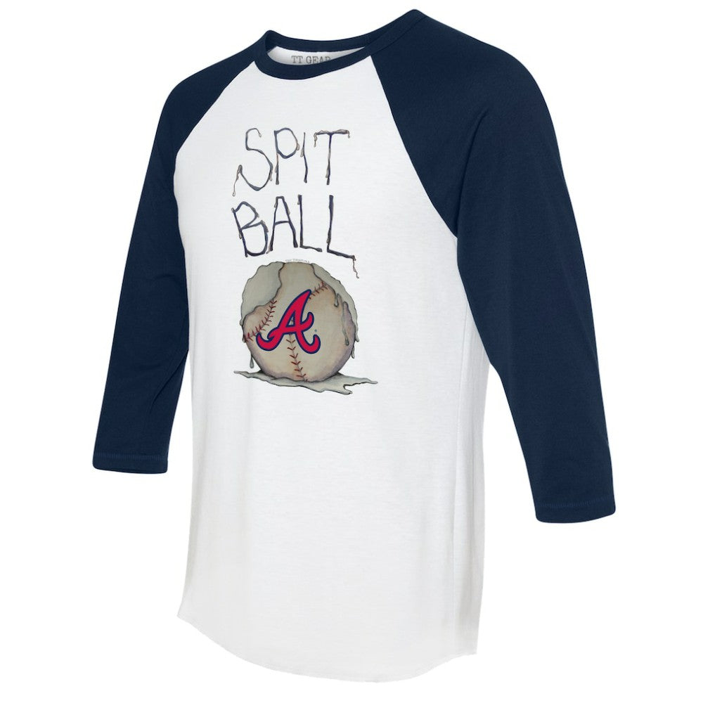 MLB Atlanta Braves Tiny Turnip Women's Spit Ball 3/4-Sleeve Raglan T-Shirt