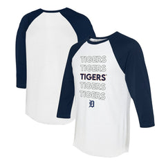 MLB Detroit Tigers Tiny Turnip Women's Stacked 3/4-Sleeve Raglan T-Shirt