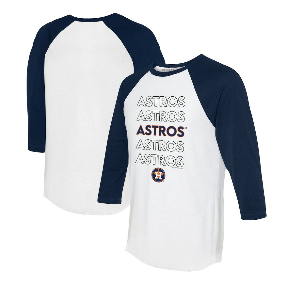 MLB Houston Astros Tiny Turnip Women's Stacked 3/4-Sleeve Raglan T-Shirt