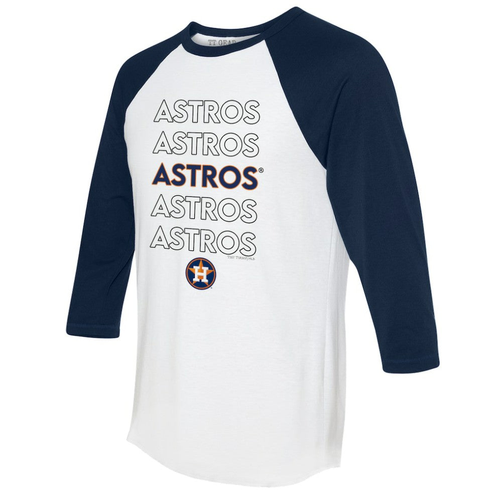 MLB Houston Astros Tiny Turnip Women's Stacked 3/4-Sleeve Raglan T-Shirt
