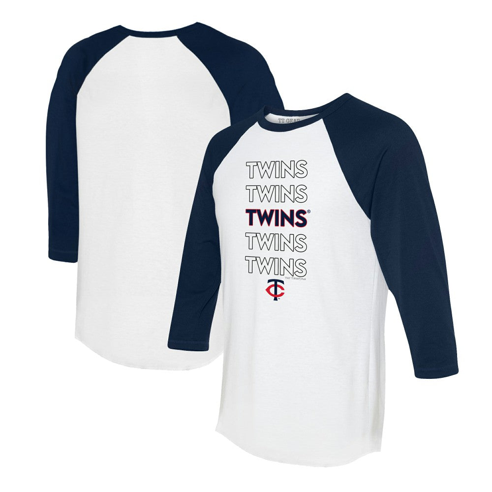 MLB Minnesota Twins Tiny Turnip Women's Stacked 3/4-Sleeve Raglan T-Shirt
