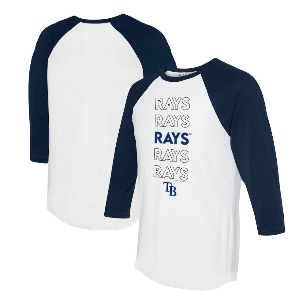 MLB Tampa Bay Rays Tiny Turnip Women's Stacked 3/4-Sleeve Raglan T-Shirt