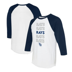 MLB Tampa Bay Rays Tiny Turnip Women's Stacked 3/4-Sleeve Raglan T-Shirt