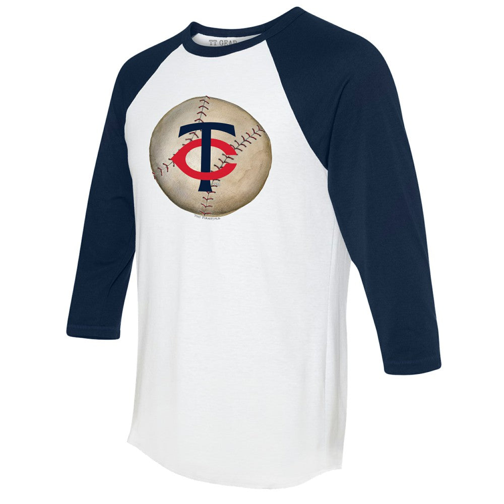 MLB Minnesota Twins Tiny Turnip Unisex Stitched Baseball 3/4-Sleeve Raglan T-Shirt