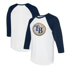 MLB Tampa Bay Rays Tiny Turnip Unisex Stitched Baseball 3/4-Sleeve Raglan T-Shirt