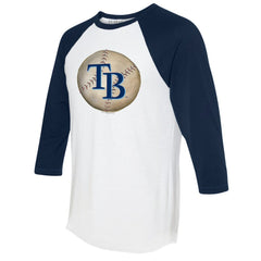 MLB Tampa Bay Rays Tiny Turnip Unisex Stitched Baseball 3/4-Sleeve Raglan T-Shirt